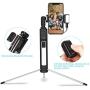 Selfie Stick Tripod,Extendable Selfie Stick with Tripod and Detachable Wireless Bluetooth Remote,LED Fill Light for iPhone X/8/8 Plus/7 Plus/Samsung Galaxy Note 9/S9/Huawei and Other Smartphones-Black