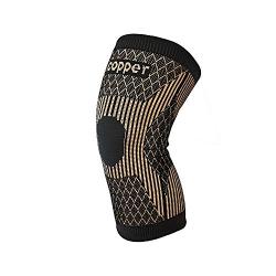 Copper Knee Brace -Copper Knee Sleeve Compression For Sports,Workout,Arthritis Pain Relief and Support-Single (XL)