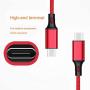 USB C Charging Cable Fast Charge USB to USB C Nylon Braided Fast Charging Sync Cord for Mobile Phones, Compatible Samsung Galaxy S10e S9 S8 Plus,Note 9 8, LG G7 V30S V35 THINQ V30 G6 -2 PACK Red