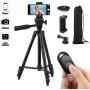 Hitch Phone Tripod,Gopro Tripod 42 Inch 106cm Aluminum Lightweight Smartphone Tripod for iPhone/Samsung/Huawei Cellphone, Camera and Gopro with Bluetooth Remote Control, Carrying Bag and Gopro Mount