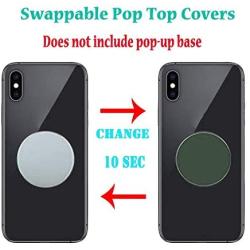 Swappable Metal Covers for Collapsible Phone Grip & Stand Replacement Top Covers for Get a Different Design On Your Phone Hand Grip Can Work with Magnetic Mount Car Phone Holder (6pack)