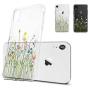 Unov Case Clear with Design Slim Protective Soft TPU Bumper Embossed Floral Pattern [Support Wireless Charging] Cover for iPhone XR 6.1 Inch(Flower Bouquet)