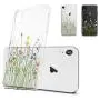 Unov Case Clear with Design Slim Protective Soft TPU Bumper Embossed Floral Pattern [Support Wireless Charging] Cover for iPhone XR 6.1 Inch(Flower Bouquet)