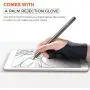 JOYROOM Stylus Pen for iPad, Capacitive Pencil for Kid Student Drawing, Writing, High Sensitivity, with Artist Glove(Palm Rejection), for Touch Screen Devices Tablet, Smartphone (Black)