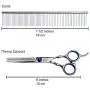 Bcheery Professional 5-Piece Pet Scissor Set w/Storage Case | Pet Grooming Scissors Kit For Dog & Cat Hair Trimming & Thinning | Straight-Edge Shears & Pet Grooming Comb Included
