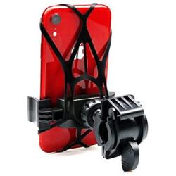 Universal Bike Phone Mount, 360 Degree Rotation Hollow Mountain Bike Phone Holder for iPhone Xs Max/XR/ 8, 8 Plus, 7, 7 Plus, 6s, 6s Plus, Galaxy S10, S10+, S8, S9, S7, LG Stylo 4 (Black)