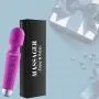 Personal Wand Massager with 8 Speeds 20 Vibration Modes USB Cordless Rechargeable Handheld Waterproof Powerful Massager Portable for Neck Back Shoulder Foot with Travel Bag - Purple Personal Wand Massager with 8 Speeds 20 Vibration Modes USB Cordless Rechargeable Handheld Waterproof Powerful Massager Portable for Neck Back Shoulder Foot with Travel Bag - Purple
