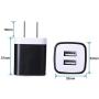 Phone Wall Plug, Charging Plug 2-Pack USB 5V/2.1A Wall Charger Adapter Plug Compatible for iPhone X/8/7, 7 Plus, 6, 6s, 5, 5S, iPad, iPod, Samsung S5 S6 S7 Edge, Google Pixel, HTC, LG, Nokia