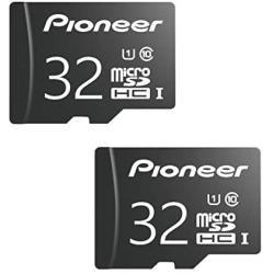 Pioneer 32GB microSD Classic with Adapter - C10, U1, Full HD Memory Card (2 Pack)