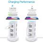 Power Strip Tower Wireless Charger - GLCON Surge Protector Charging Station with 4 USB Ports + 3000W 13A 10 Outlet Plugs + 6ft Extension Cord - Power Outlet Charging Tower for PC Home Office