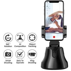 Selfie Stick,360° Rotation Auto Face&Object Tracking Smart Shooting Smartphone Mount Holder,Portable All-in-one Smart Selfie Stick Compatible with All iPhone and Android Phone