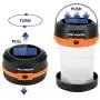 HISVISION Solar Powered LED Camping Lantern, Collapsible Design Solar or USB, Chargeable Emergency Power Bank, Portable 4 Modes Emergency LED Lights for Camping Hiking Fishing Outdoor & Home