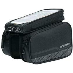 traderplus Bike Front Frame Bag Cycling Top Tube Phone Bag Bicycle Pouch Waterproof Touch Screen