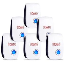 Ultrasonic Pest Repeller 6 Pack, Pest Repellent Ultrasonic Plug in, Pest Reject Control Pest Defender for Mosquito,Insects,Cockroaches,Mouse,Spider, Ant,Rats, Bug, Rodent