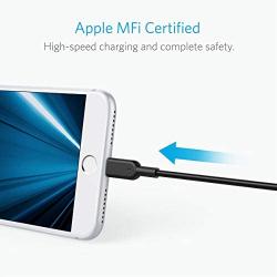 Anker Powerline II Lightning Cable (1ft), Probably The Worlds Most Durable Cable, MFi Certified for iPhone Xs/XS Max/XR/X / 8/8 Plus / 7/7 Plus / 6/6 Plus (Black)