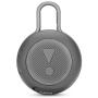 JBL Clip 3 Portable IPX7 Waterproof Wireless Bluetooth Speaker Built-in Carabiner, Noise-Canceling Speakerphone Microphone, Gray (Renewed)