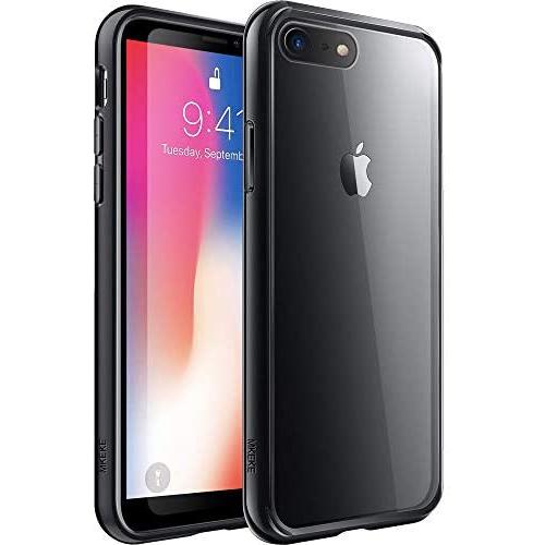 Mkeke Compatible with iPhone SE Case 2020, iPhone 8 Case, iPhone 7 Case Clear Cases for iPhone SE 2nd Generation, iPhone 8 and iPhone 7-Black