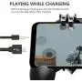 Pubg Mobile Controller with 4 Triggers, Wireless 6 Finger Operation Mobile Gaming Joystick, L1R1 L2 R2 Grip Gamepad Joystick Remote Shoot Aim Key for 4-6.5" Android & iOS Phone