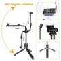 Selfie Ring Light with Tripod Stand and Cell Phone Holder for Live Stream/Makeup,Bluetooth Selfie Stick Tripod Stand with Light, Portable 5 Inch Ring Light