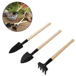 Homgaty 14 Pcs Transplanting Tools, Mini Garden Succulent Tool Small Gardening Hand Tools Set for Indoor Miniature Fairy Garden Plant Care