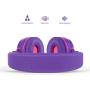 Elecder i36 Kids Headphones Children Girls Boys Teens Foldable Adjustable On Ear Headphones 3.5mm Jack Compatible iPad Cellphones Computer Kindle MP3/4 Airplane School Tablet Purple/Red
