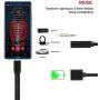 Nylon Braided 2 in 1 USB C Type C to 3.5mm Headphone Audio Aux Jack & Charge Adapter Cable Converter for Motorola Moto Z, Letv Le Pro 3 and Other Mobile Phone That Without 3.5mm Audio Jack
