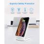 Fast Wireless Charger,NANAMI 7.5W Wireless Charging Stand [with QC3.0 Adapter] Compatible iPhone SE/11/11 Pro/11 Pro Max/XS Max/XS/XR/X/8/8 Plus,10W Qi Charger for Samsung S20/S10/S9/S8/S7/Note10+/9/8