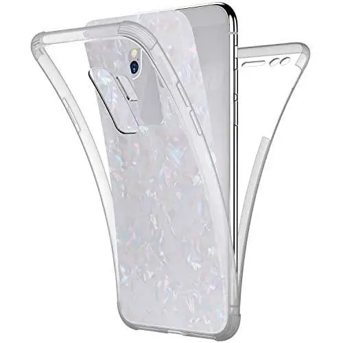 Compatible with Samsung Galaxy S9 Plus Case,PHEZEN Sparkle Bling Crystal Clear Bumper TPU Silicone Rubber Back Cover Slim Fit Shockproof 360 Full Body Protection Case Cover for Galaxy S9 Plus,White Compatible with Samsung Galaxy S9 Plus Case,PHEZEN Sparkle Bling Crystal Clear Bumper TPU Silicone Rubber Back Cover Slim Fit Shockproof 360 Full Body Protection Case Cover for Galaxy S9 Plus,White