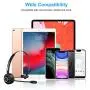 Bluetooth Headset with Noise Canceling, Knofarm Trucker Bluetooth Headset with Microphone for Skype, PC, Call Center, Cellphone, Online Teaching, Conference Calls, 17 hrs Working Time for Long Haul