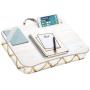 LapGear Designer Lap Desk with Phone Holder and Device Ledge - Gold Quatrefoil - Fits up to 15.6 Inch Laptops - Style No. 45416