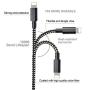 CUGUNU Nylon Braided Cable Compatible with iPhone Charger, 5 Pack[3/3/6/6/10FT] MFi Certified USB Lightning Cable Charging Cord for iPhone X/Max/11/8/7/6/6S/5/5S/SE/Plus/iPad - Black White
