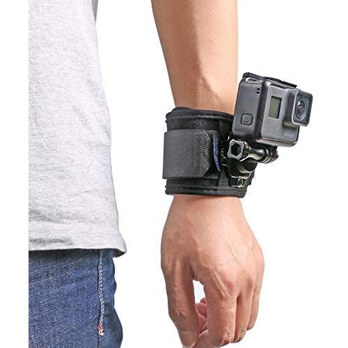 SUREWO 360° Rotating Wrist Strap Mount Compatible with GoPro Hero 8/7/2018/6/5 Black,Session 5,Silver 4,DJI Osmo Action,AKASO/Campark and More SUREWO 360° Rotating Wrist Strap Mount Compatible with GoPro Hero 8/7/2018/6/5 Black,Session 5,Silver 4,DJI Osmo Action,AKASO/Campark and More