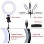 6" Selfie Ring Light with Tripod Stand & Cell Phone Holder for Live Stream Makeup,Mini Led Camera Ring Light Table Lamp Fill Light for YouTube Video Photography Shooting Vlog USB Plug