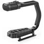 Video Handle Grip with Integrated Microphone for DJI OSMO, Sevenoak Universal Camera Handheld Stabilizer Built-in Stereo Mic for Skateboarding iPhone 11 X 8 8 Plus 7 7 Plus Smartphone GoPro Sony RX0