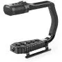 Video Handle Grip with Integrated Microphone for DJI OSMO, Sevenoak Universal Camera Handheld Stabilizer Built-in Stereo Mic for Skateboarding iPhone 11 X 8 8 Plus 7 7 Plus Smartphone GoPro Sony RX0