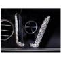 Siyibb Crystal Universal Car Phone Holder Gravity Car Air Vent Mobile Phone Mount - White