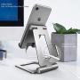 Adjustable iPad Stand, Tablet Stand Holders, Cell Phone Stands, iPhone Stand, Nintendo Switch Stand, iPad Pro Stand, iPad Mini Stands and Holders for Desk (4-10 inch) (Silver)