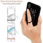Phone Ring Holder Clear Cell Phone Ring Stand 360° Rotation Transparent Finger Ring Grip Kickstand Compatible with Samsung Android Smartphone Set of 4-Rose Gold Black and Silver