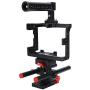 Acouto Camera Cage, Camera Cage Kit Aluminum Alloy Corrosion Resistant Camera Cage Stabilizer with Top Handle Follow Focus Rods for Sony A7II A7RII A7SII