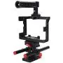 Acouto Camera Cage, Camera Cage Kit Aluminum Alloy Corrosion Resistant Camera Cage Stabilizer with Top Handle Follow Focus Rods for Sony A7II A7RII A7SII