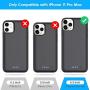 QTshine Battery Case for iPhone 11 Pro Max, [7800mAh] Protective Portable Charging Case Rechargeable Extended Battery Pack for Apple iPhone 11 Pro Max(6.5 inch) Backup Power Bank Cover - Black