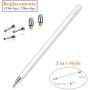 Stylus for iPad Pencil, MEKO 2 in 1 Universal Disc Stylus Touch Screen Pens for Apple/iPhone/Ipad pro/Mini/Air/Android/Microsoft/Surface and Other Touch Screens Bundle with 5 Replacement Tips-White