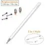 Stylus for iPad Pencil, MEKO 2 in 1 Universal Disc Stylus Touch Screen Pens for Apple/iPhone/Ipad pro/Mini/Air/Android/Microsoft/Surface and Other Touch Screens Bundle with 5 Replacement Tips-White Stylus for iPad Pencil, MEKO 2 in 1 Universal Disc Stylus Touch Screen Pens for Apple/iPhone/Ipad pro/Mini/Air/Android/Microsoft/Surface and Other Touch Screens Bundle with 5 Replacement Tips-White