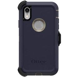 OtterBox DEFENDER SERIES SCREENLESS EDITION Case for iPhone Xr - Frustration Free Packaging - DARK LAKE (CHINCHILLA/DRESS BLUES)