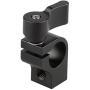 CAMVATE 15mm Single Rod Clamp with Two 1/4"-20 Screw Hole for Camera DSLR Rail System(Black)
