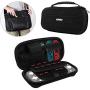 Carry Case for Nintendo Switch Lite, Hard Shell Case Compact with Original Nintendo AC Adapter, 18 Games and 4 SD Cards, Zipper Pouch for Switch Joy-con & Accessories (Black)