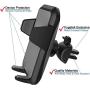 Fugetek Car Vent Phone Mount Holder, Universal Adjustable Cradle, One Touch Close & Release, Durable, Compatible with iPhone 11, XR/XS Max, XS/X, 8/8+, 7/7+, Galaxy S10,S9,S8, HTC, Google (Grey)