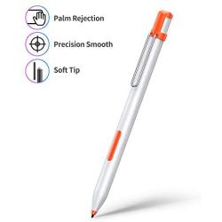 Stylus Pen for Surface,Microsoft Certified 2020 USB Chargeable Surface Pen with 4096 Levels of Pressure Sensitivity for Surface Pro 7/6/5/4/3,Surface Go, Surface Book, Surface Laptop（Silver）