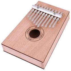 Kalimba DIY Kit, 10 Keys Thumb Piano Set Mahogany Finger Percussion Mbira Musical Instrument for Music Lover, Beginner & Children