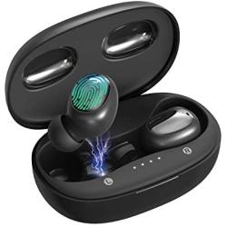 Otium Wireless Earbuds Bluetooth 5.0 Headphones Deep Bass 3D Stero Sound Mini Headsets 40H Total Playtime with Charging Case IPX7 Waterproof Built-in Mic Earphones for Work, Sports, Driving